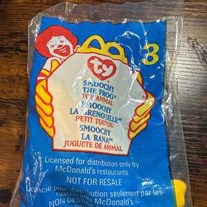 1999 McDonald's Ty Teenie Beanie Babies Smoochy The Frog #3 New In Package